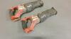 2 x MILWAUKEE cordless reciprocating saws