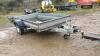 INDESPENSION 10' x 5'5'' tilt deck ground maintenance trailer c/w drop down ramp, 1300kg gross weight, approx 900kg payload, LED lights (s/n S000357)