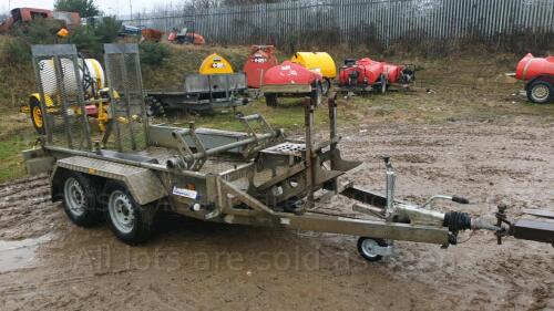 INDESPENSION strapless autolock plant trailer, 2700kg gross weight & approx 2000kg payload c/w jockey wheel & breaker storage box (s/n 120484)