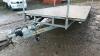 CLH 22'x7'10'' 3.5t twin axle flatbed PORTALOO trailer with rails (s/n 010416-2) - 6