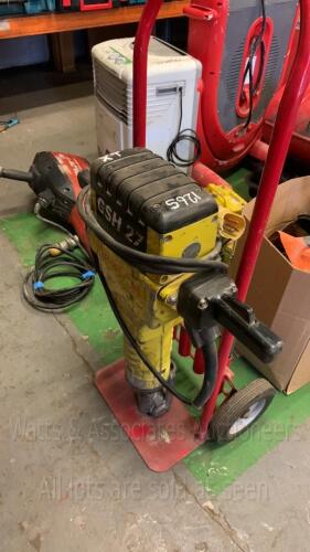 BOSCH GSH21 110v upright breaker & trolley