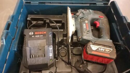 BOSCH GST18 18v cordless jigsaw c/w case