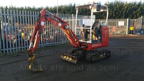 2015 VOLVO EC18D rubber tracked excavator (s/n UCEOC18DA00002200) with bucket, blade, piped & Q/hitch