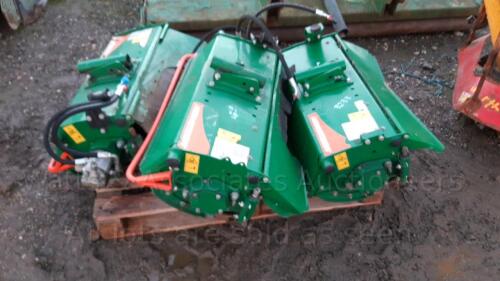 3 x RANSOMES METEOR flail heads