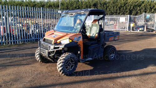 2015 POLARIS RANGER XP 4wd petrol utility vehicle c/w cab & weather doors (SF15 KZM)