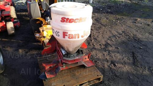 STOCKS-AG PRO65 FAN JET slug pellet broadcaster c/w control box