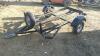 3 bike motorcycle trailer c/w spare wheel, ramp & lights