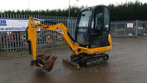 2017 JCB 8014 rubber tracked excavator c/w 3 x buckets, blade, piped & cab (s/n JCB08014EH2541513)