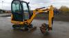 2017 JCB 8014 rubber tracked excavator c/w 3 x buckets, blade, piped & cab (s/n JCB08014EH2541513) - 7