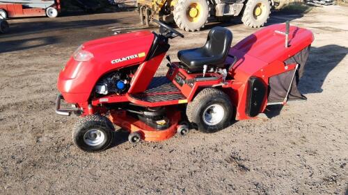 COUNTAX C600H hydrostatic petrol ride on mower 42'' deck c/w powered sweeper (s/n A0038076)