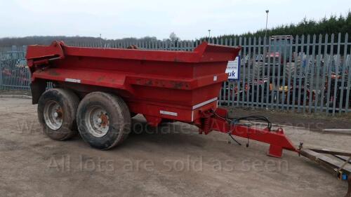 2004 CHIEFTON 12T twin axle dump trailer, sprung drawbar, hydraulic tail gate (s/n DT14115B)