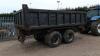 TANDEM axle tipping trailer c/w commercial axles air brakes & harsh tipping gear - 2