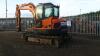 2010 DOOSAN DX80R 8t rubber tracked excavator (s/n 50312) with blade, piped & Q/hitch - 3