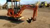 BOBCAT 320 rubber tracked excavator with bucket, blade & cab - 6