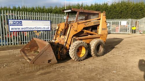 CASE 1845C skid steer with forks & bucket (s/n 17411539)