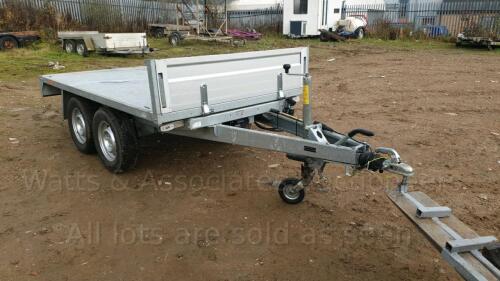 INDESPENSION 8 x 5 2000kg gross tipping trailer c/w 1400kg payload, manual tipping, headboard, full road lights, heavy duty jockey wheel & electrics in place (s/n 0103)