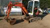 KUBOTA U20-3X rubber tracked excavator (s/n 20650) with 2 x buckets, blade, piped & expanding tracks