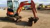 KUBOTA U20-3X rubber tracked excavator (s/n 20650) with 2 x buckets, blade, piped & expanding tracks - 9