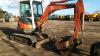 KUBOTA U25-3 rubber tracked excavator c/w 3 x buckets, blade, piped & red key (s/n 21259) - 13