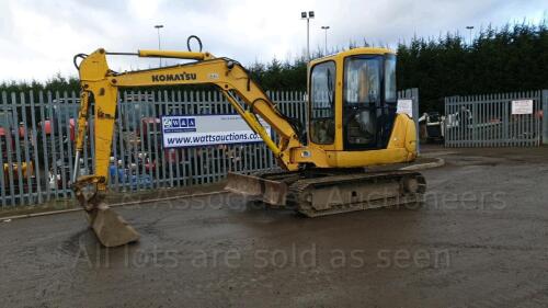 1998 KOMATSU PC45 steel tracked excavator (s/n F20313) with bucket, blade & piped (NO VAT)