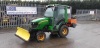 2014 JOHN DEERE HST 2025R tractor c/w fitted gritter & snow plough (SC14 OVS)