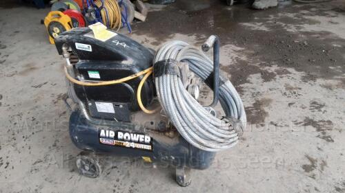 SEALEY AIR POWER 110v 24ltr compressor c/w air hose