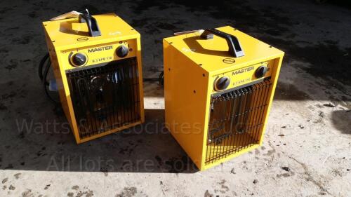 2 x MASTER 3kw fan heaters