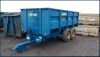 WEST 10T twin axle grain trailer c/w sprung drawbar S/n:10101497