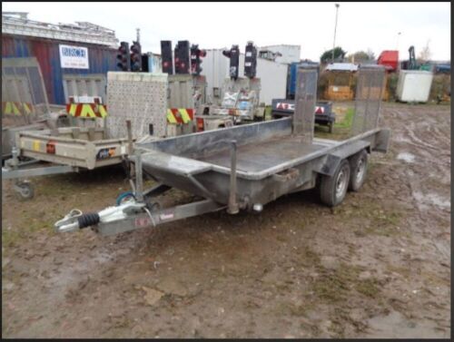 TAYLOR ME26 2.6t twin axle plant trailer 12 x 4 c/w ball coupling S/n:1316