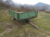 Single axle tractor tipping trailer