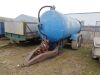 Twin axle 3500 gallon vacuum tanker c/w rear steering axle