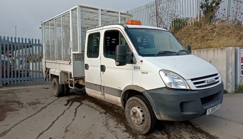 2009 IVECO DAILY 65C18 crew cab caged side tipper c/w rear tail lift (YJ59 EYT) (MoT 30th November 2020) (V5 & MoT in office)