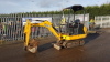 2014 JCB 801.4 rubber tracked excavator (s/n E02070502) with 3 buckets, blade & piped