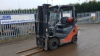 2014 TOYOTA 8FGF18 1.8t gas driven forklift truck (s/n 36387) with triplex mast & side-shift