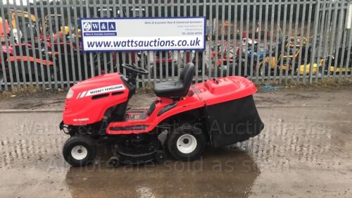 2007 MASSEY FERGUSON M4120RD petrol driven ride on mower c/w grass collector