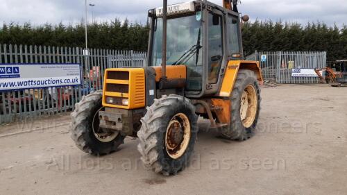 RENAULT TX80.14 4wd tractor c/w McCONNEL HyReach rear mounted hedge cutter (B25 XDV)