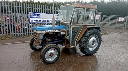 BRITISH LEYLAND 154 mini 2wd tractor c/w cab, 3 point linkage & drawbar (s/n 308787)