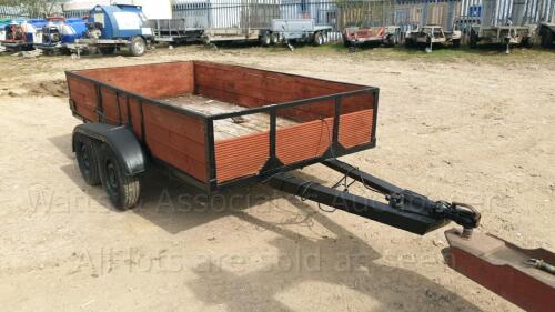 4 wheel bogey wooden trailer