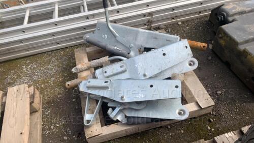 Pallet of trailer hitches