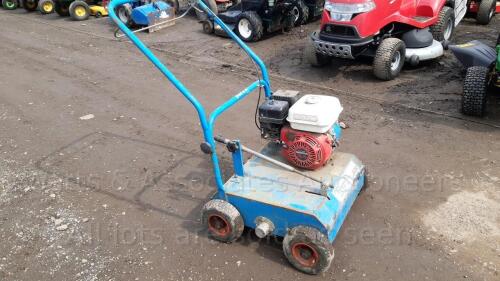 TURF DOCTOR petrol driven lawn scarifier c/w collection