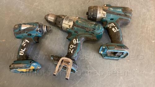 3 x MAKITA 18v cordless tools