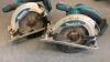 2 x MAKITA cordless circular saws