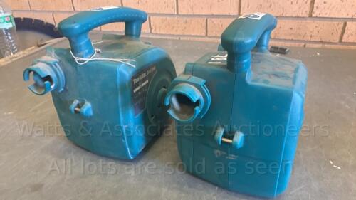 2 x MAKITA DVC350 cordless blowers (no nozzles)