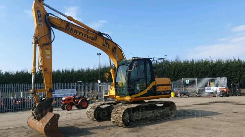 2004 JCB JS130 steel tracked excavator (s/n E1058548) with bucket, piped & Q/hitch (All hour and odometer readings are unverified and unwarranted)