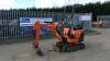 2016 KUBOTA KX008-3 rubber tracked excavator (s/n E01H27851) with bucket, blade, piped & expanding tracks (All hour and odometer readings are unverified and unwarranted)