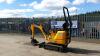 2017 JCB 8008 rubber tracked excavator (s/n HH1930497) with bucket, blade, piped & expanding tracks - 3