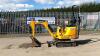 2017 JCB 8008 rubber tracked excavator (s/n H1930489) with bucket, blade, piped & expanding tracks (All hour and odometer readings are unverified and unwarranted) - 2