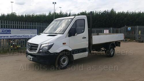 2013 MERCEDES-BENZ SPINTER 313 cdi automatic tipper (PO13 UNM) (White) (MoT 16th December 2022) (V5 & MoT in office) (All hour and odometer readings are unverified and unwarranted)