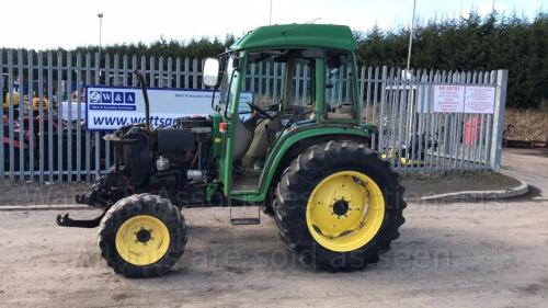 JOHN DEERE 4600 4wd tractor c/w front linkage, spool valve, 3 point linkage, pto, puh, shuttle gearbox (W639 DNW) (Copy V5 in office - Original to follow) (All hour and odometer readings are unverified and unwarranted)