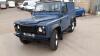 1992 LAND ROVER 90 DEFENDER COUNTY turbo 4 x 4 200tdi c/w fire & ice front bumper, side steps, rear step, full carpet kit (J902 RWL) (Blue) (V5 in office) (No VAT) (VOSA mileage discrepancy) (All hour and odometer readings are unverified and unwarranted - 8